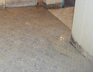 flooded tile floor